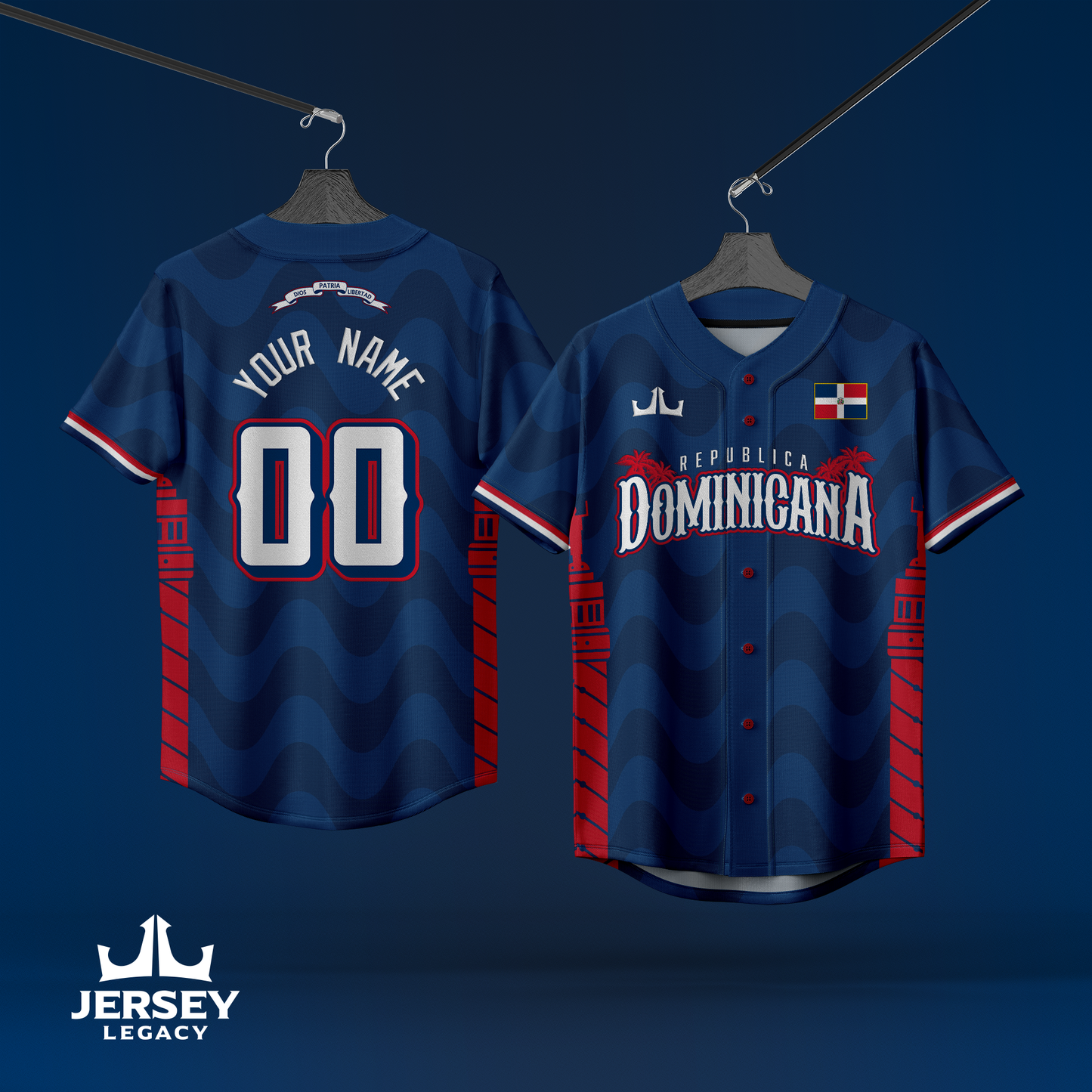 Dominican Republic Custom Baseball Jersey