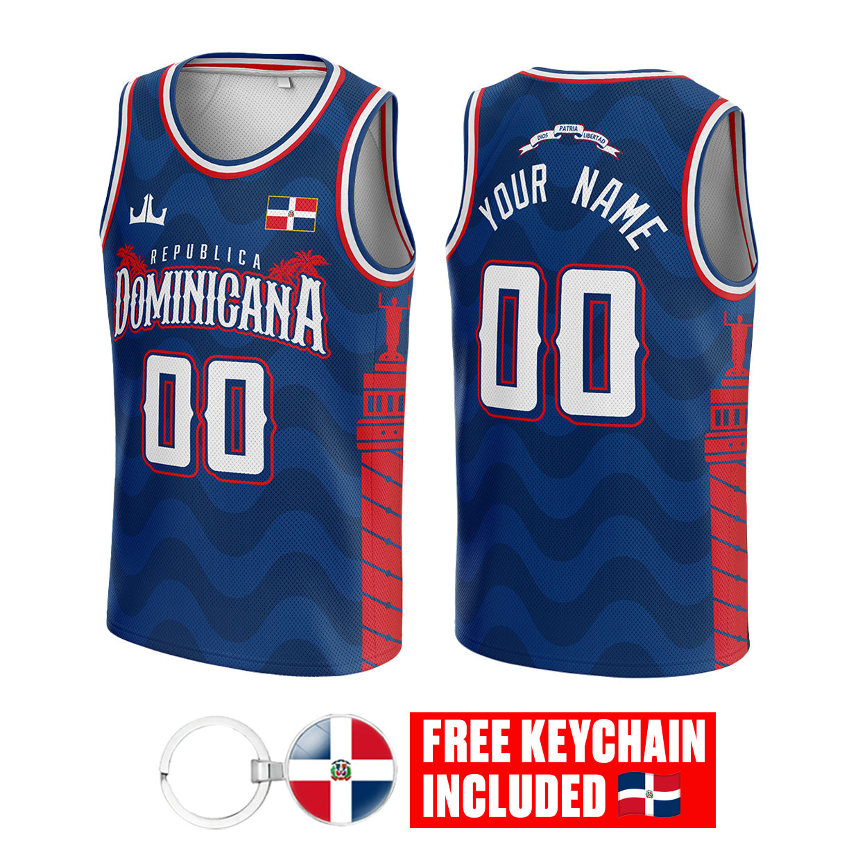 Dominican Republic Custom Basketball Jersey
