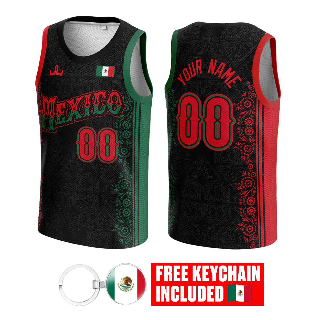 Mexico Custom Basketball Jersey