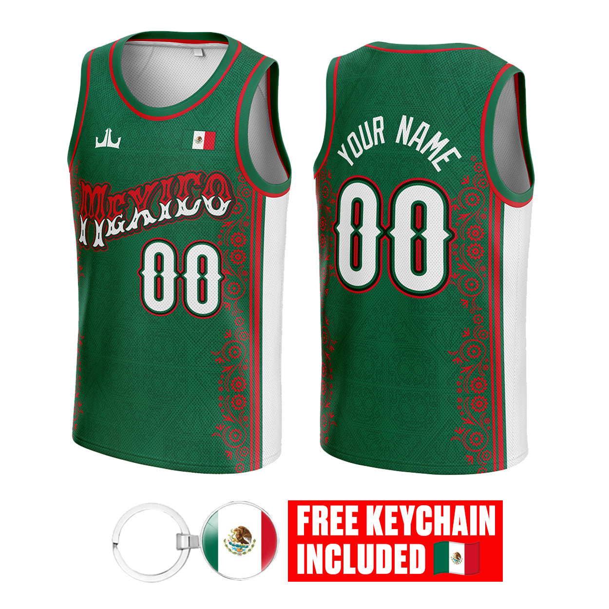 Mexico Custom Basketball Jersey