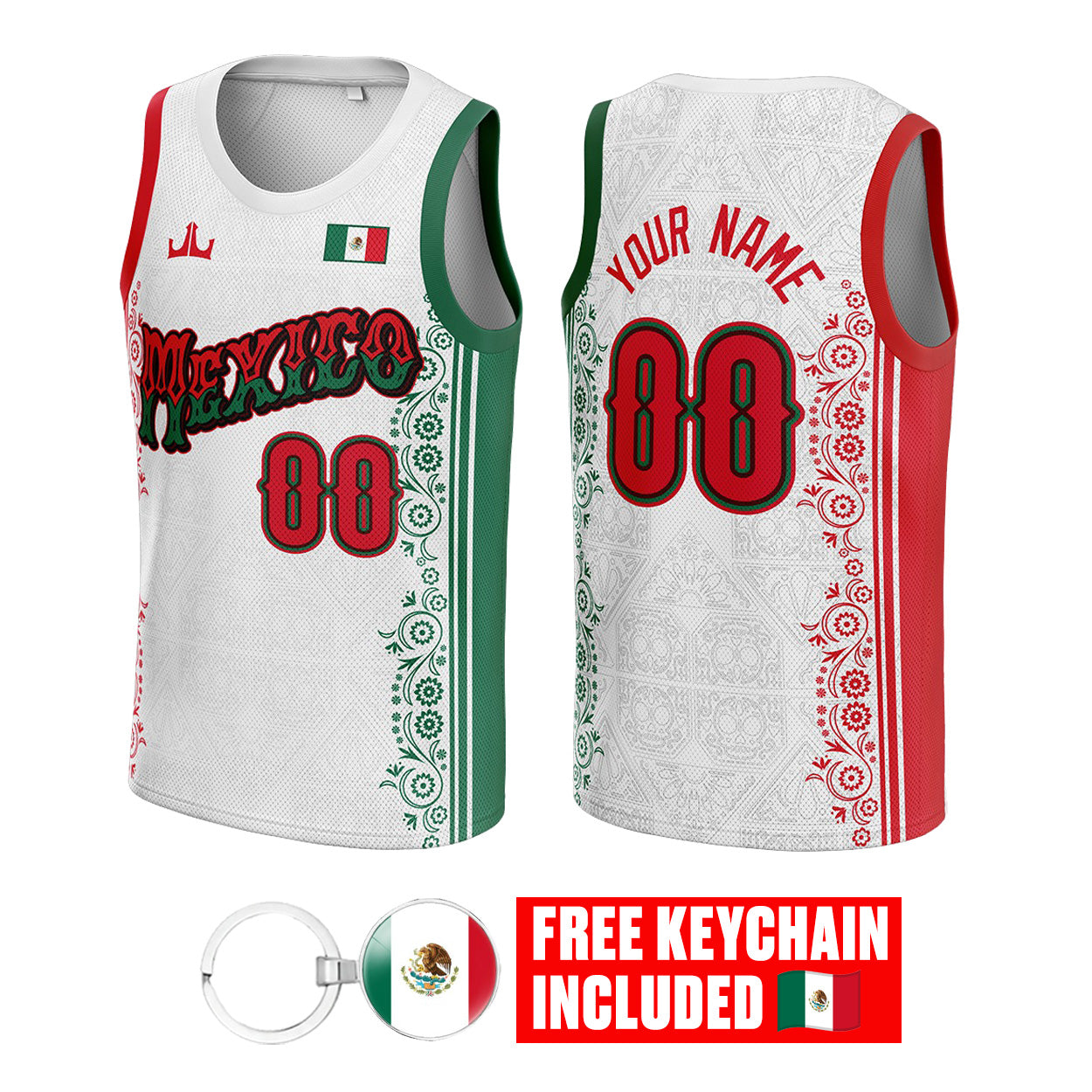 Mexico Custom Basketball Jersey