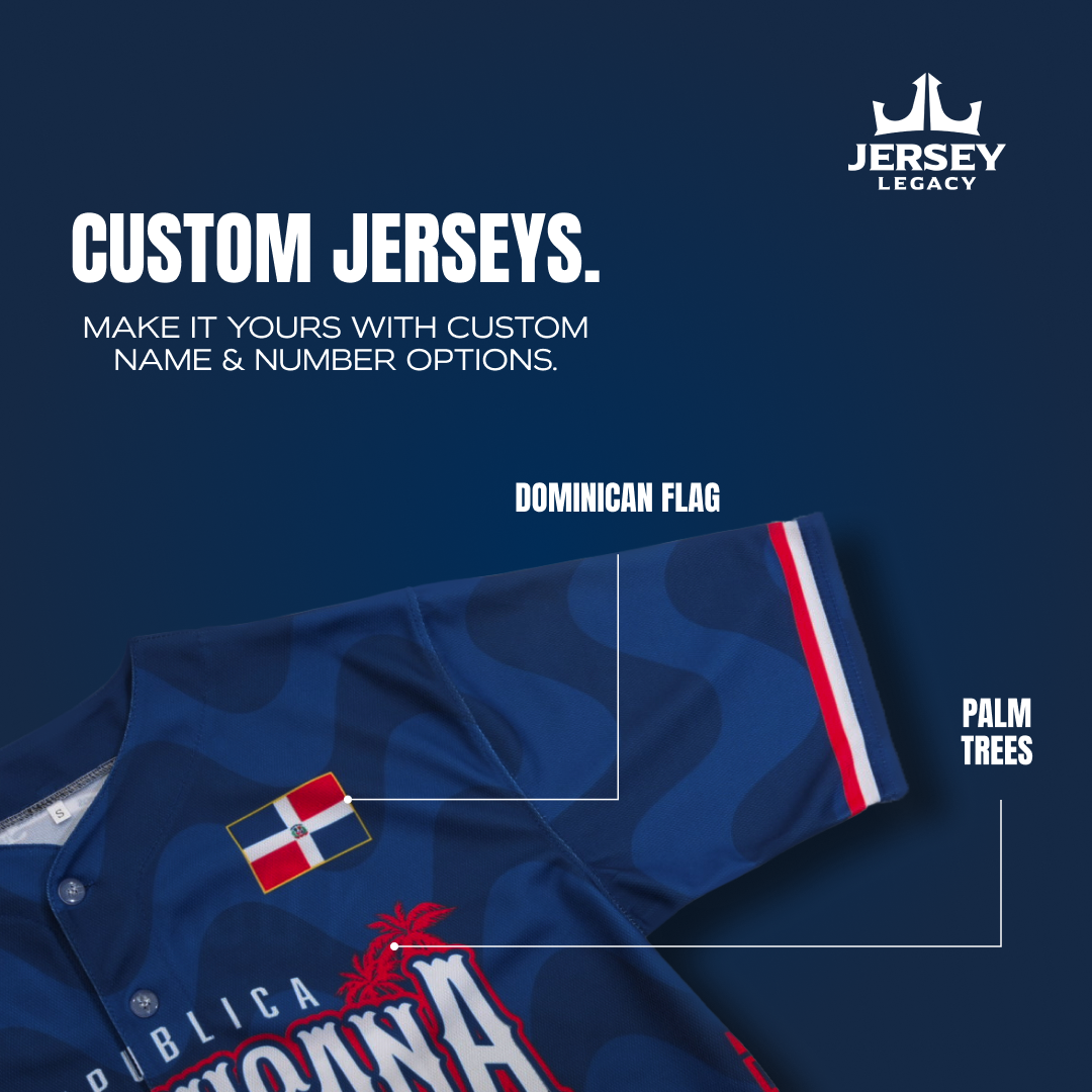 Dominican Republic Custom Baseball Jersey