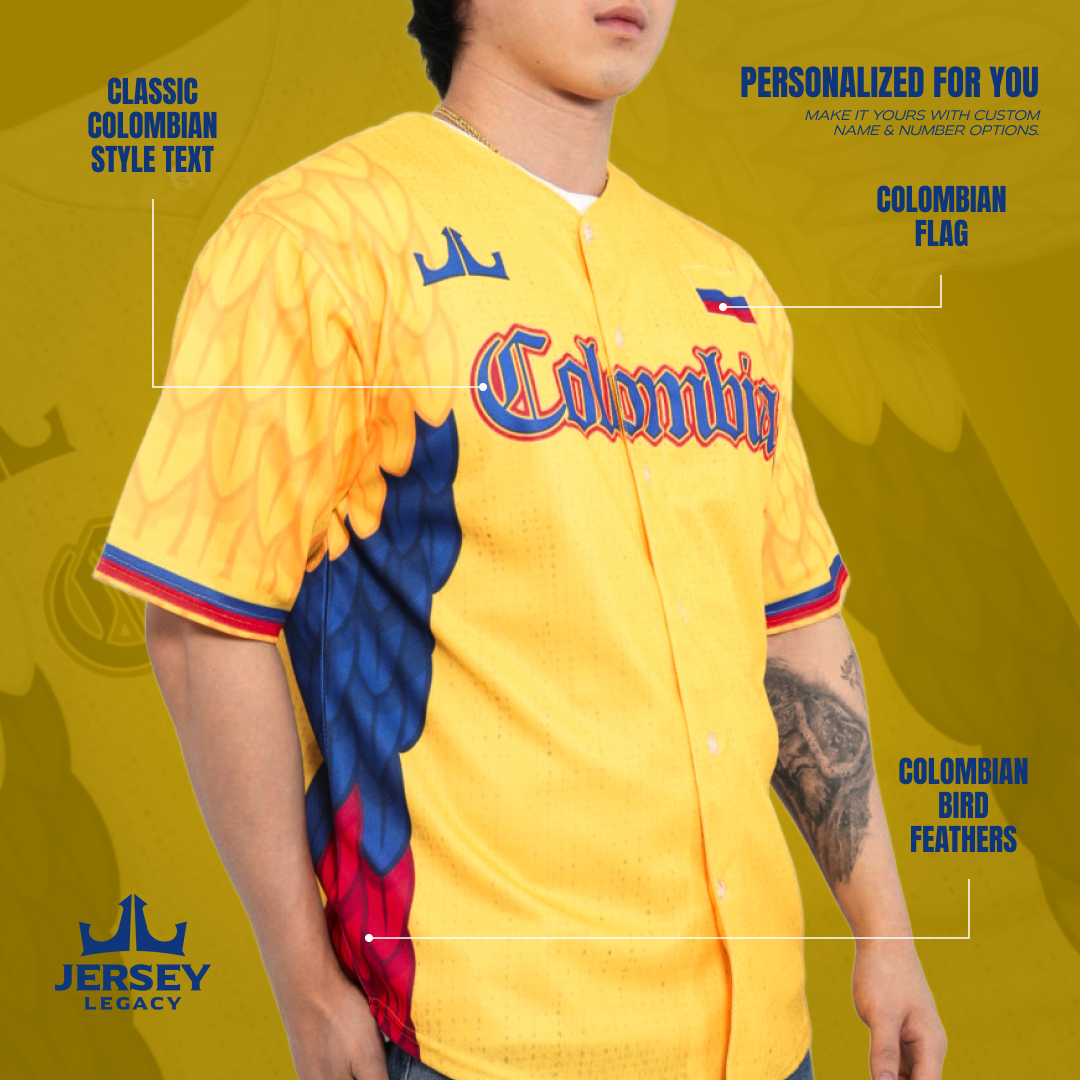 Colombia Custom Baseball Jersey