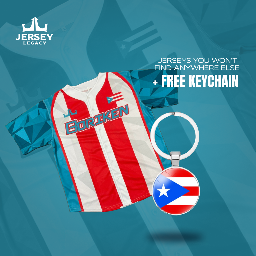 Puerto Rico Custom Baseball Jersey - 1895 Heritage Flag