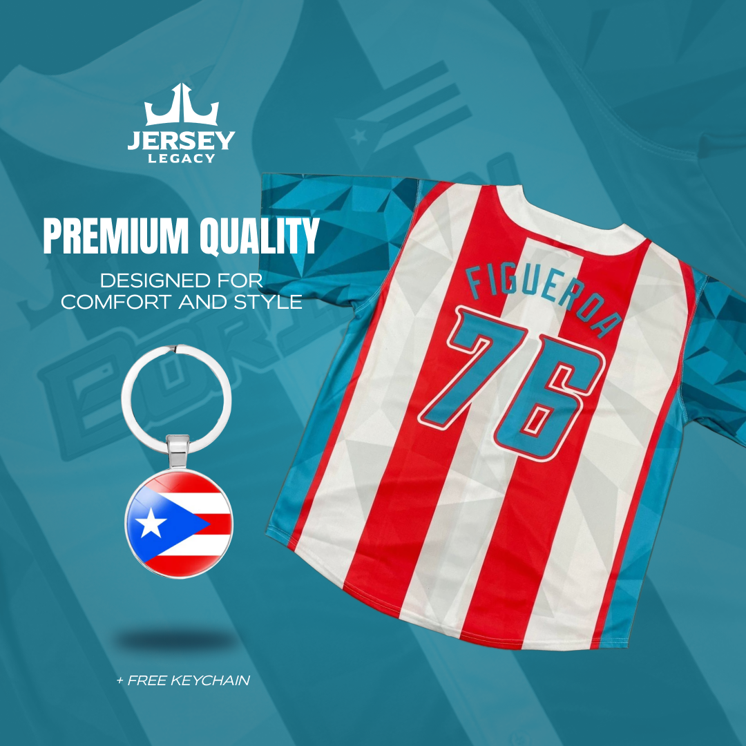 Puerto Rico Custom Baseball Jersey - 1895 Heritage Flag