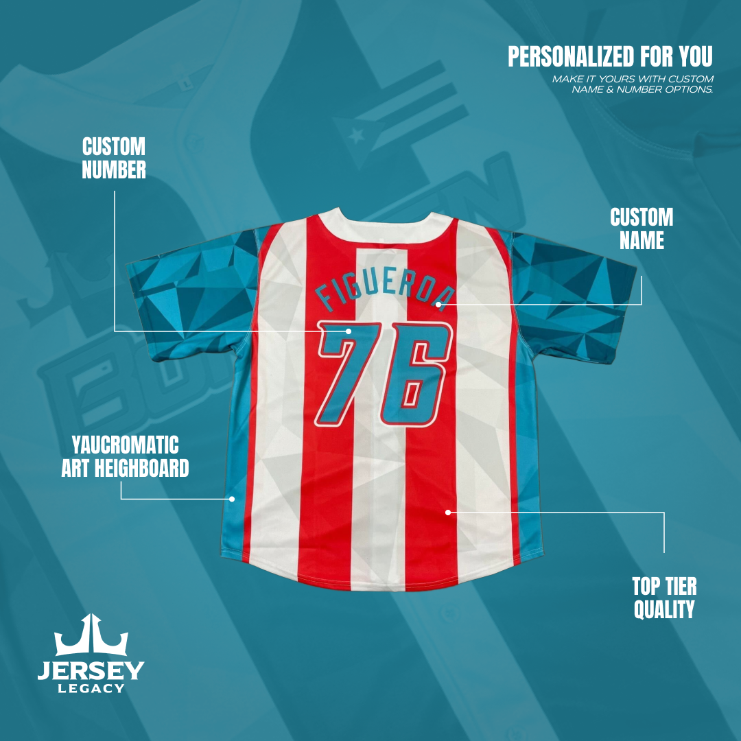 Puerto Rico Custom Baseball Jersey - 1895 Heritage Flag