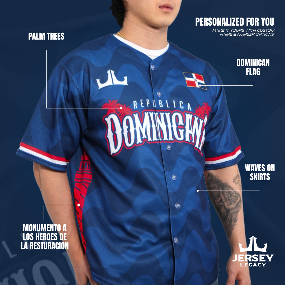 Dominican Republic Custom Baseball Jersey