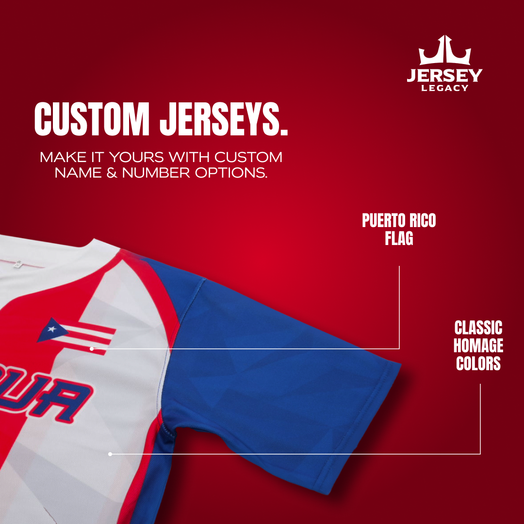 Puerto Rico Custom Baseball Jersey