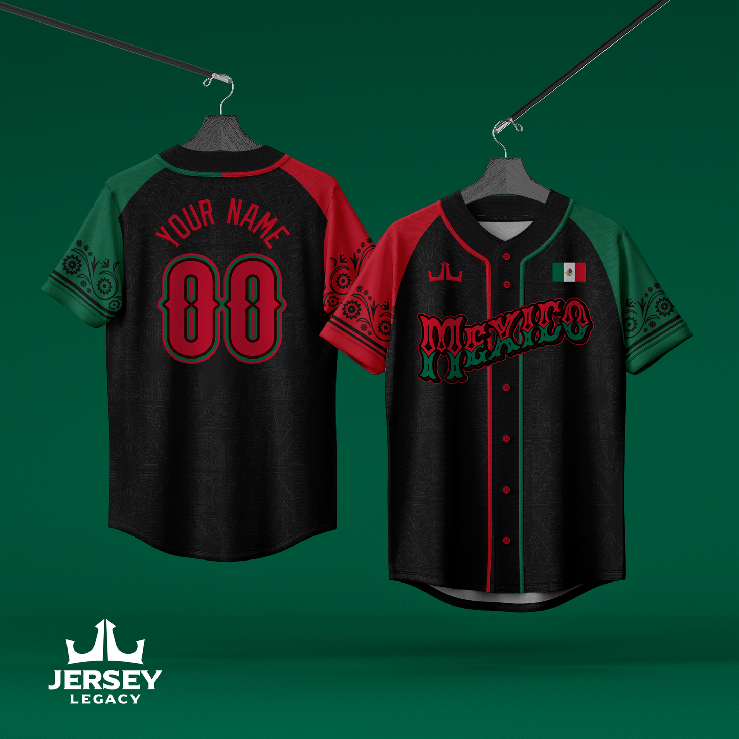Mexico Custom Baseball Jersey