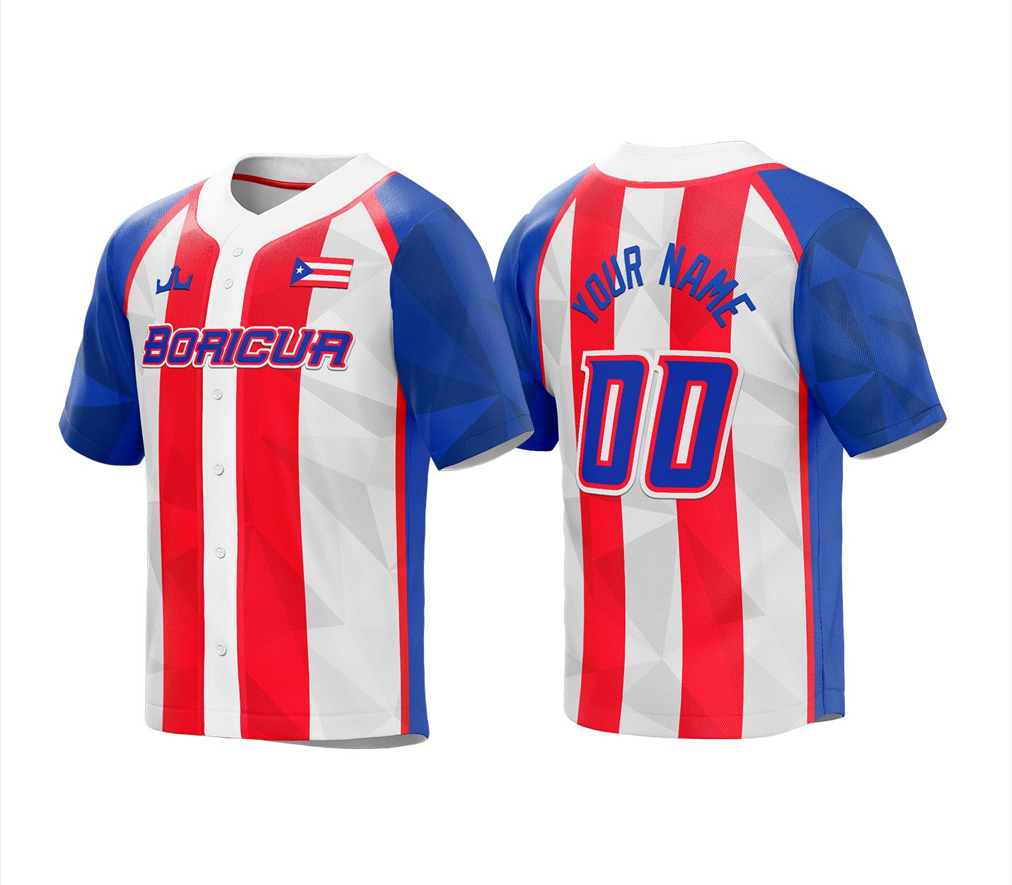 Puerto Rico Custom Baseball Jersey