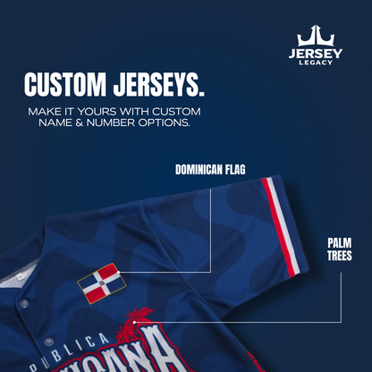 Dominican Republic Custom Baseball Jersey