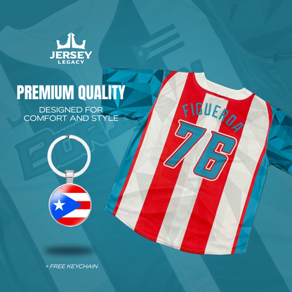 Puerto Rico Custom Baseball Jersey - 1895 Heritage Flag