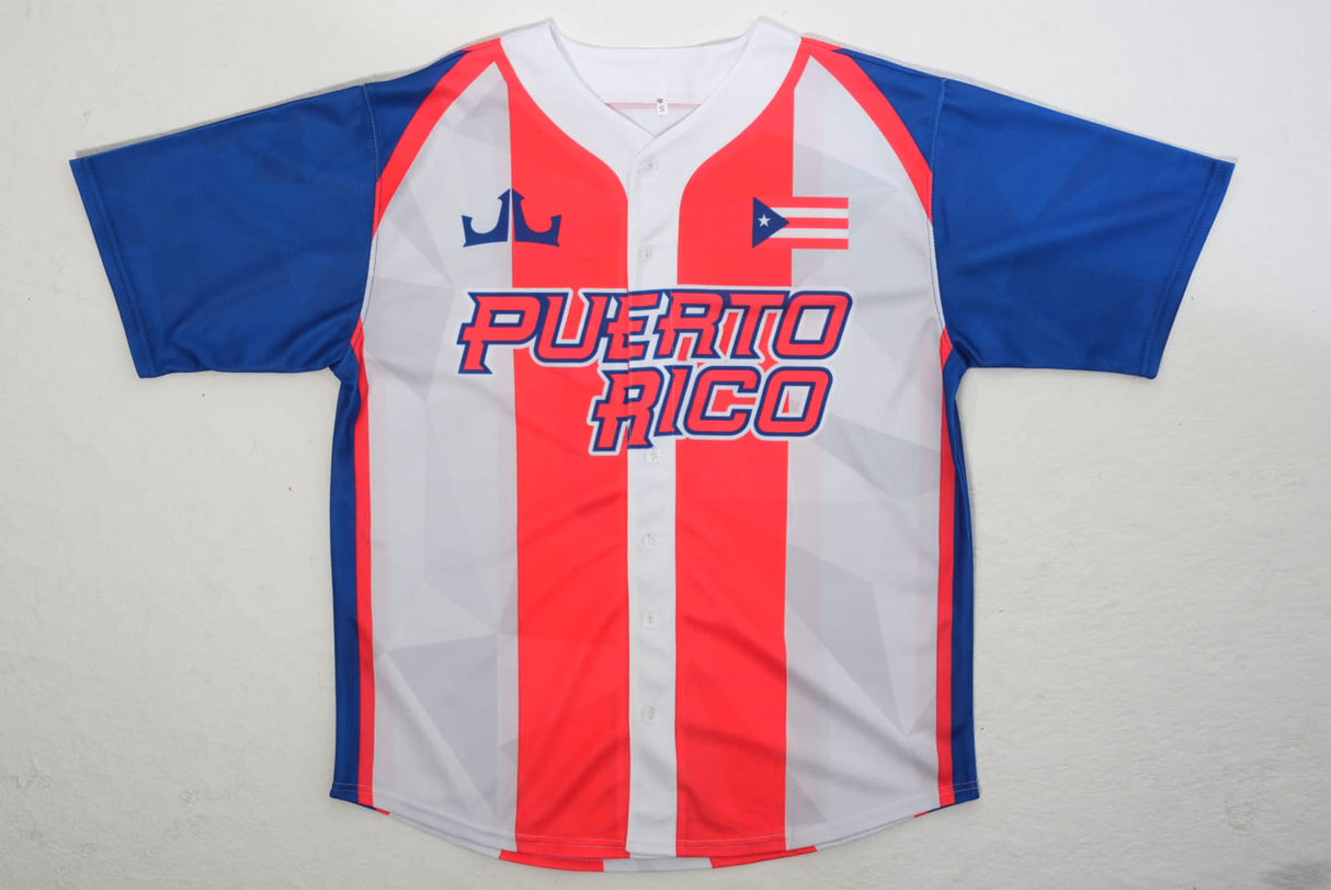 Puerto Rico Custom Baseball Jersey