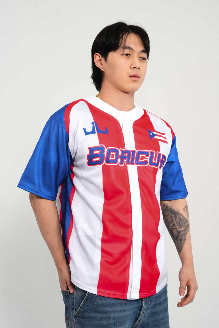 Puerto Rico 'Boricua' Custom Baseball Jersey