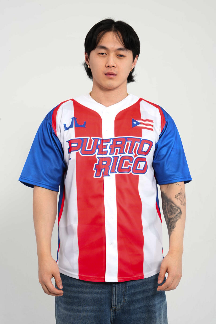 Puerto Rico Custom Baseball Jersey