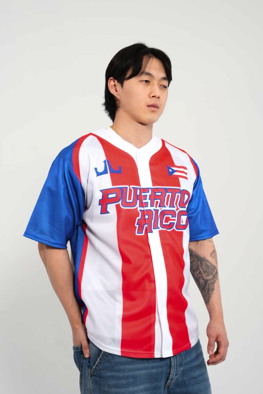 Puerto Rico Custom Baseball Jersey