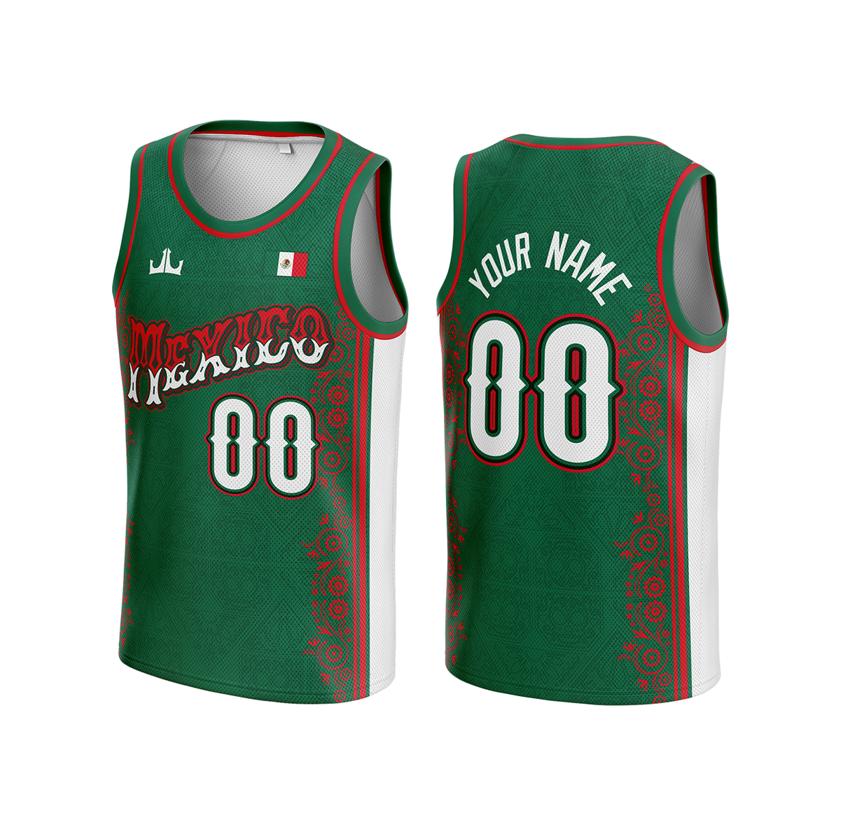 Mexico Custom Basketball Jersey