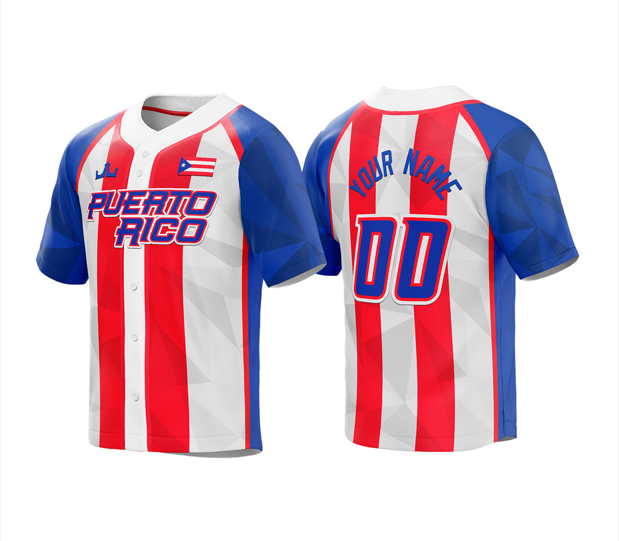 Puerto Rico Custom Baseball Jersey