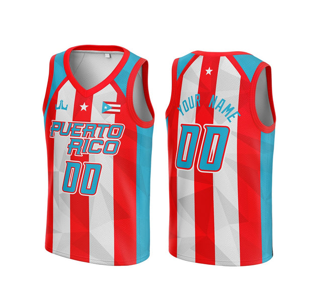 Puerto Rico Custom Basketball Jersey - 1895 Heritage Flag