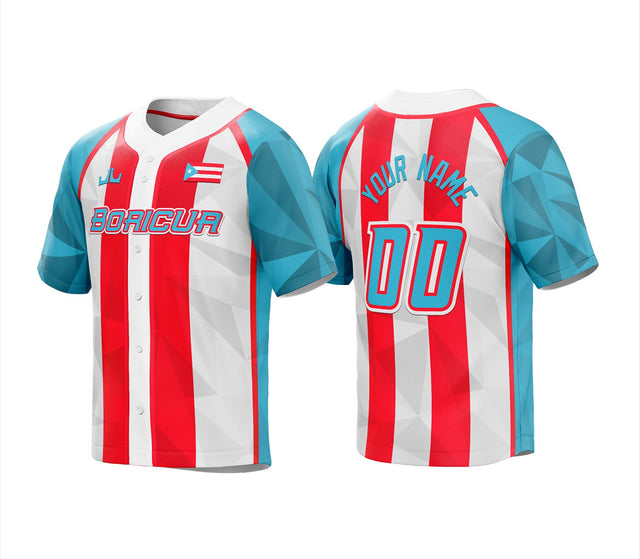 Puerto Rico Custom Baseball Jersey - 1895 Heritage Flag