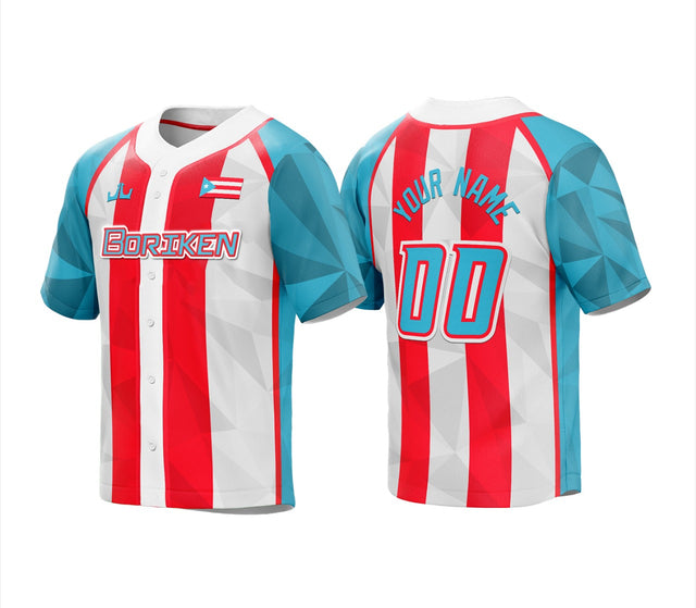 Puerto Rico 'Boriken' Custom Baseball Jersey