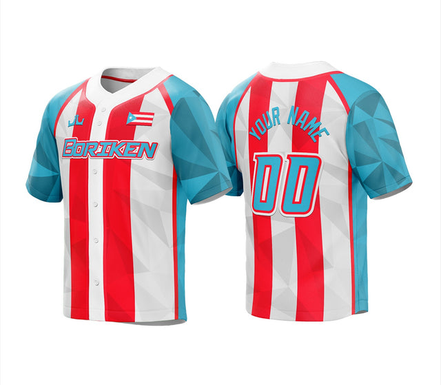 Puerto Rico Custom Baseball Jersey - 1895 Heritage Flag